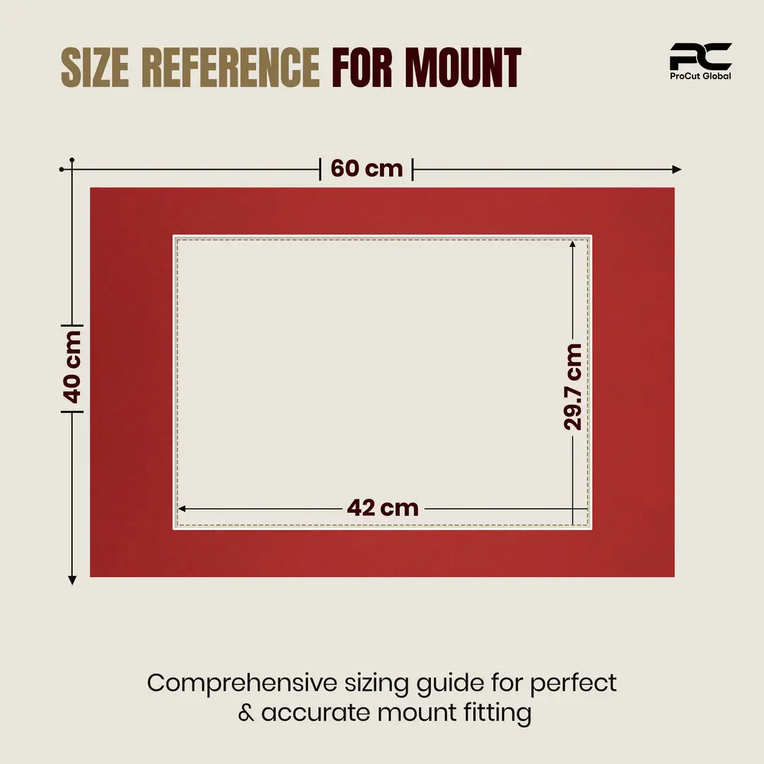 Crimson 60x40cm Picture Mount With A3 Aperture | Acid-Free Mat Board For Photos & Artwork thumbnail 3