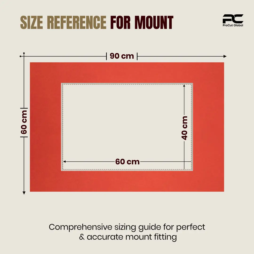 Poppy Red 90x60cm Picture Mount With 60x40cm Aperture | Acid-Free Mat Board For Photos & Artwork thumbnail 3