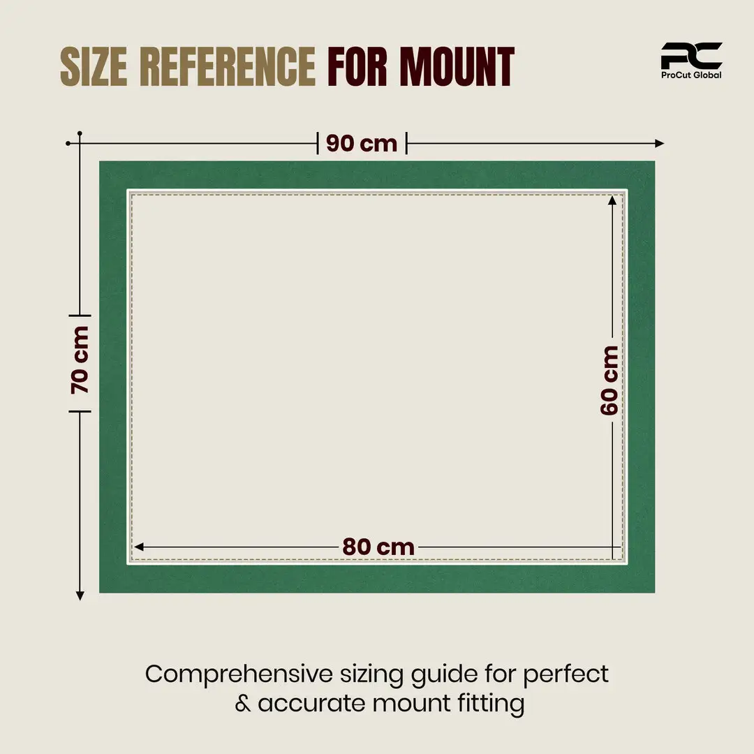 Emerald (Green) 90x70cm Picture Mount With 80x60cm Aperture | Acid-Free Mat Board For Photos & Artwork thumbnail 3