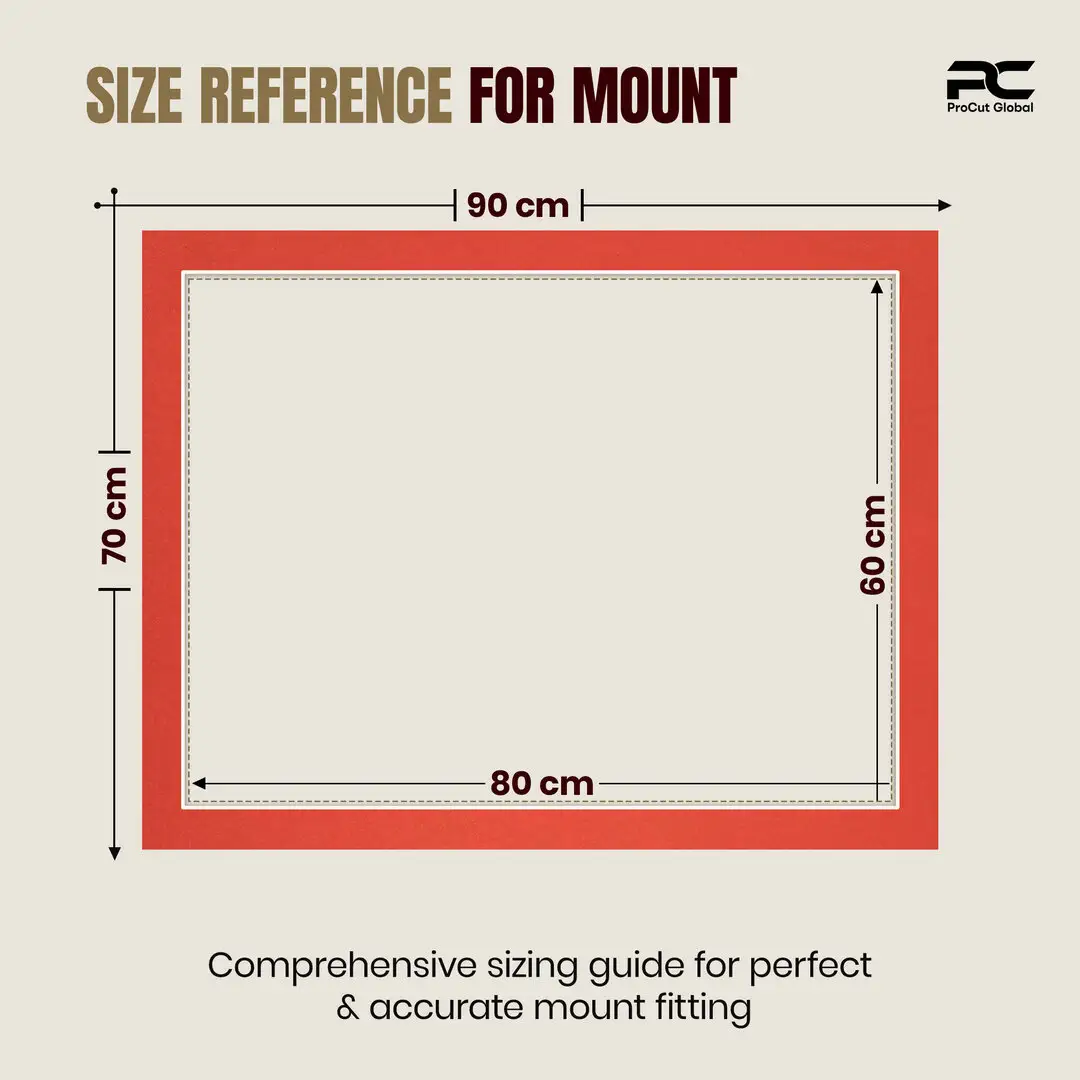 Poppy Red 90x70cm Picture Mount With 80x60cm Aperture | Acid-Free Mat Board For Photos & Artwork thumbnail 3