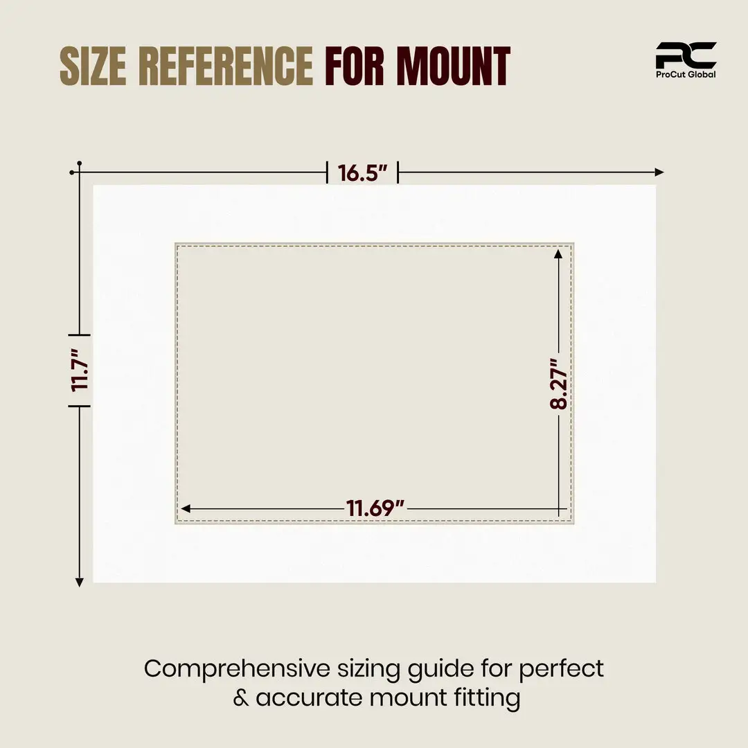 Ice White A3 Picture Mount With A4 Aperture | Acid-Free Mat Board For Photos & Artwork thumbnail 3