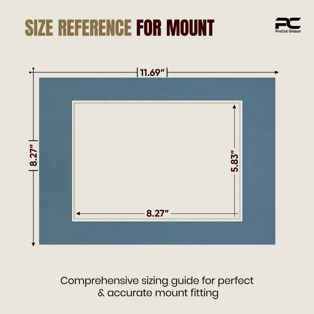 Pompador A4 Picture Mount With A5 Aperture | Acid-Free Mat Board For Photos & Artwork thumbnail 3