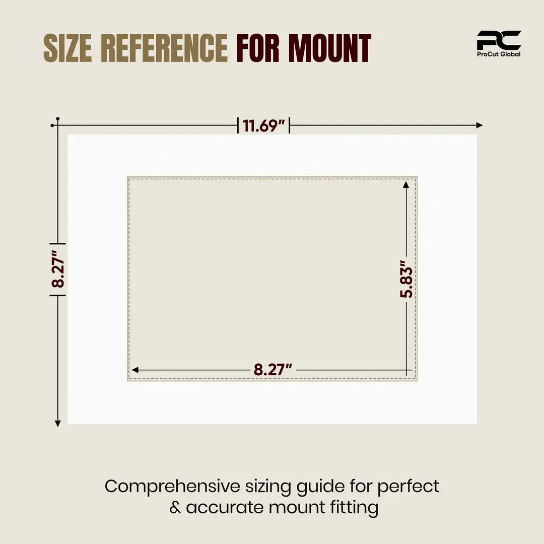 Ice White A4 Picture Mount With A5 Aperture | Acid-Free Mat Board For Photos & Artwork thumbnail 3