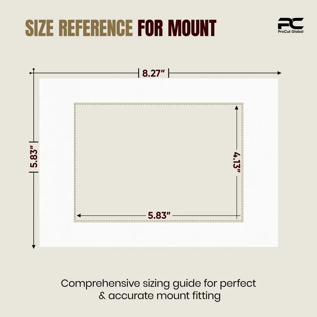 Ice White A5 Picture Mount With A6 Aperture | Acid-Free Mat Board For Photos & Artwork thumbnail 3