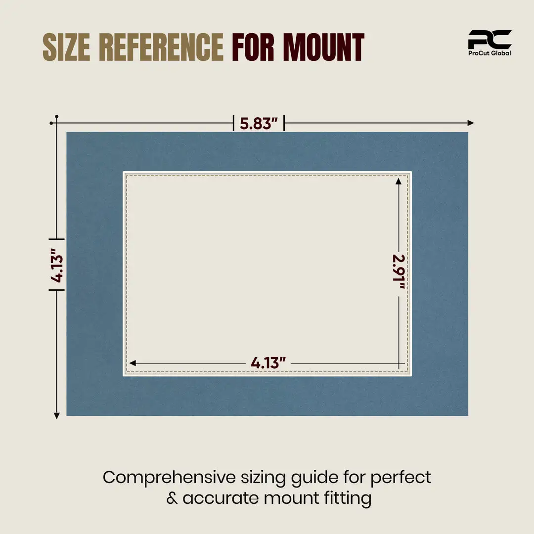 Pompador A6 Picture Mount With A7 Aperture | Acid-Free Picture Mount Board thumbnail 3