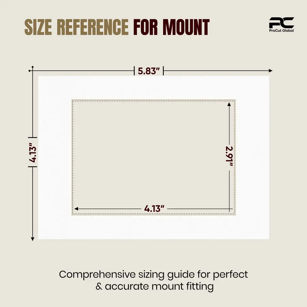 Ice White A6 Picture Mount With A7 Aperture | Acid-Free Mat Board For Photos & Artwork thumbnail 3
