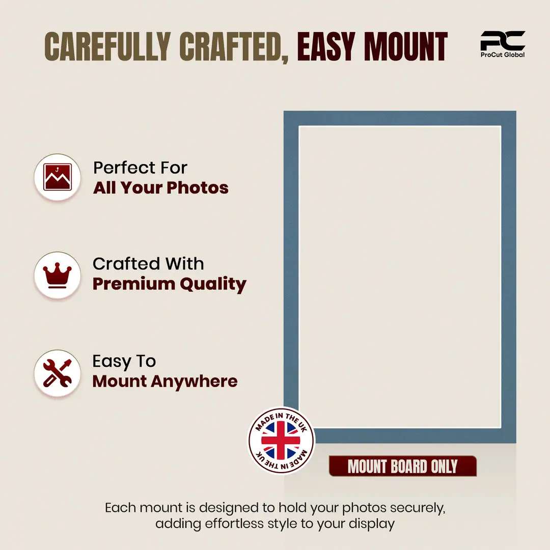 Pompador 100x70cm Picture Mount With 90x60cm Aperture | Acid-Free Picture Mount Board thumbnail 8