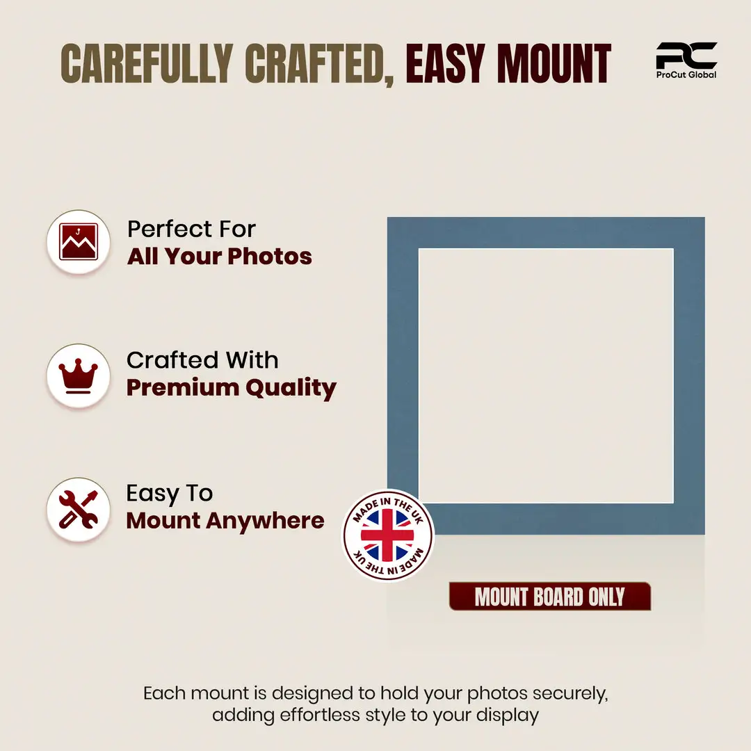 Pompador 10x10" Picture Mount With 8x8" Aperture | Acid-Free Mat Board For Photos & Artwork thumbnail 8