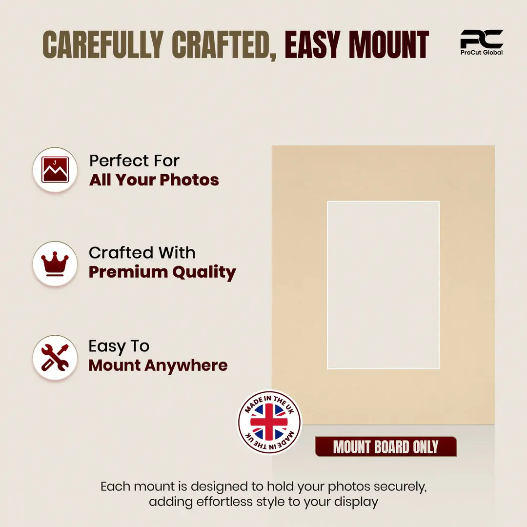 Ivory 10x8" Picture Mount With 6x4" Aperture | Acid-Free Mat Board For Photos & Artwork thumbnail 8