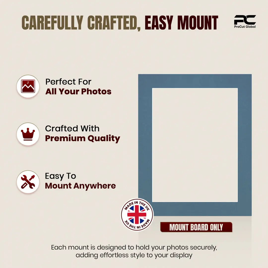 Pompador 10x8" Picture Mount With 8x6" Aperture | Acid-Free Mat Board For Picture Frames thumbnail 8