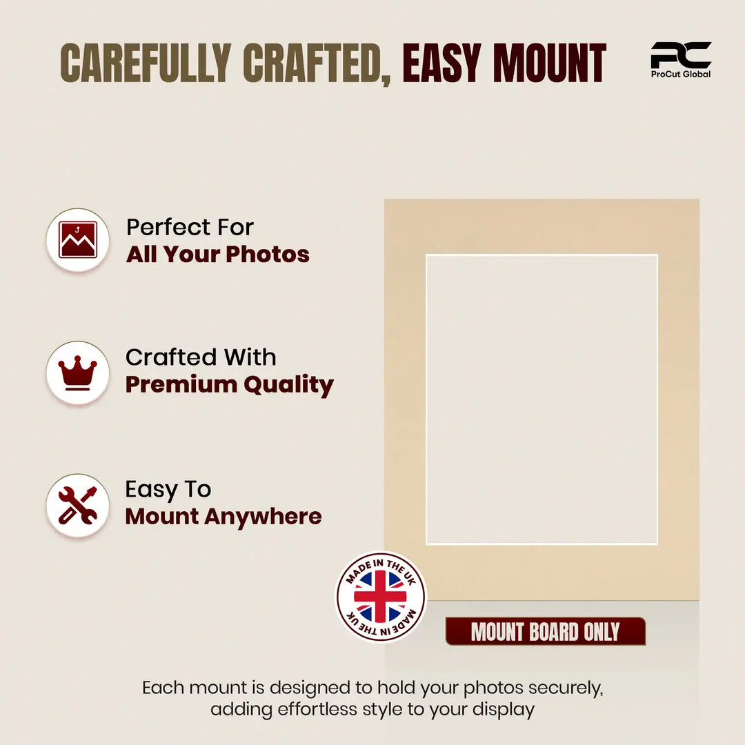 Ivory 14x11" Picture Mount With 10x8" Aperture | Acid-Free Mat Board For Photos & Artwork thumbnail 8