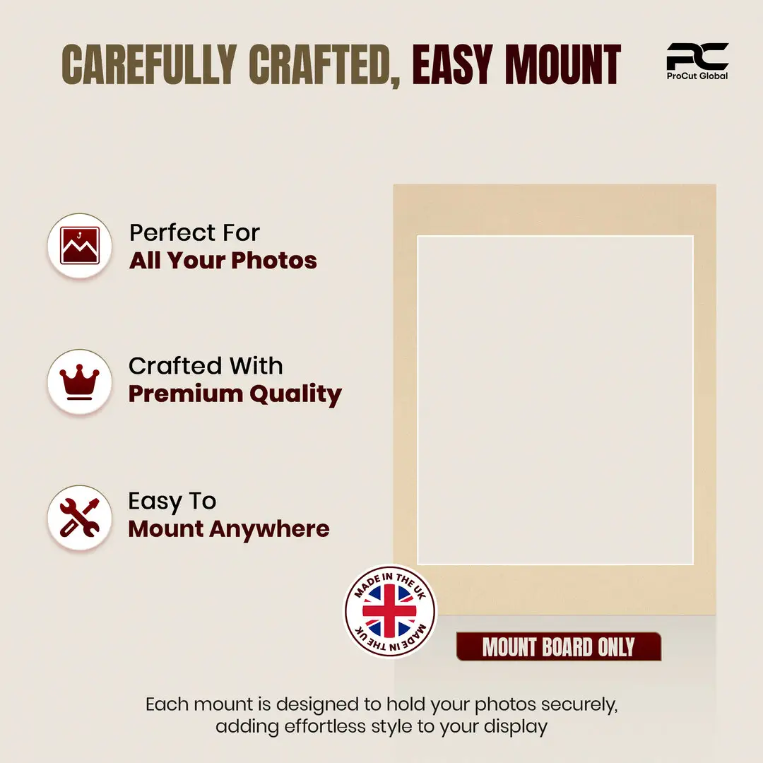 Ivory 16x12" Picture Mount With 12x10" Aperture | Acid-Free Mat Board For Photos & Artwork thumbnail 8