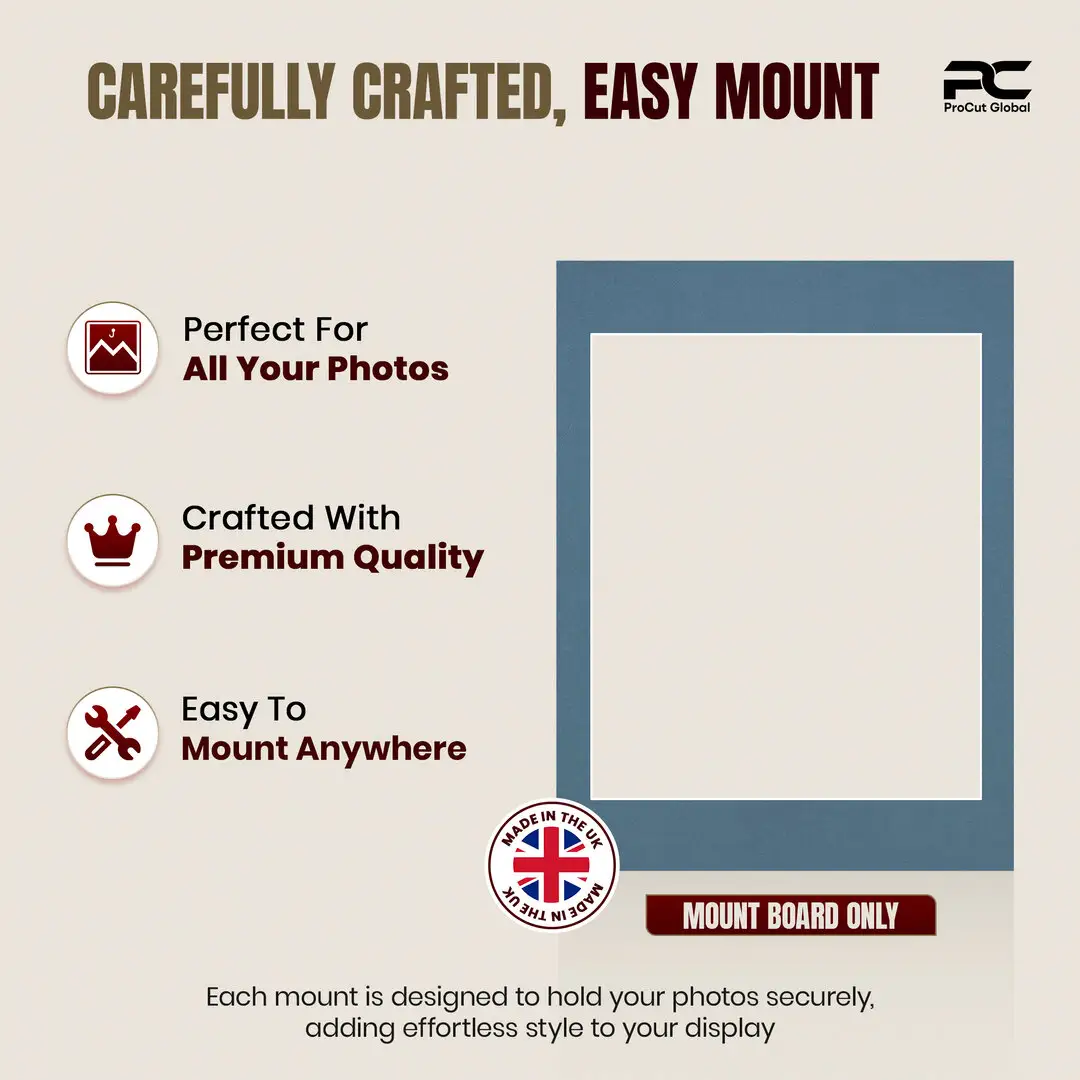 Pompador 16x12" Picture Mount With 12x10" Aperture | Acid-Free Picture Mount Board thumbnail 8