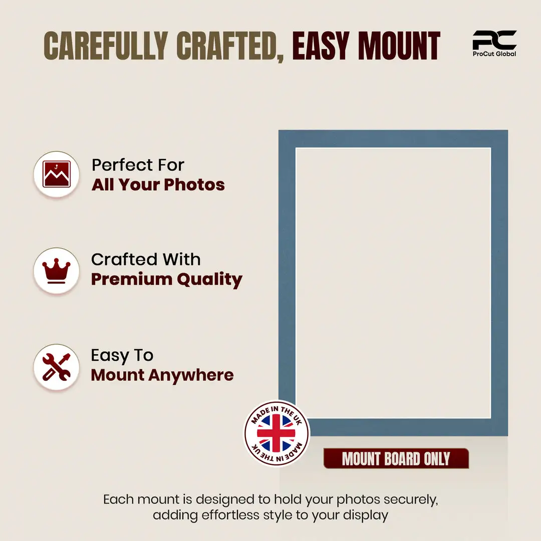 Pompador 16x12" Picture Mount With 14x10" Aperture | Acid-Free Mat Board For Picture Frames thumbnail 8