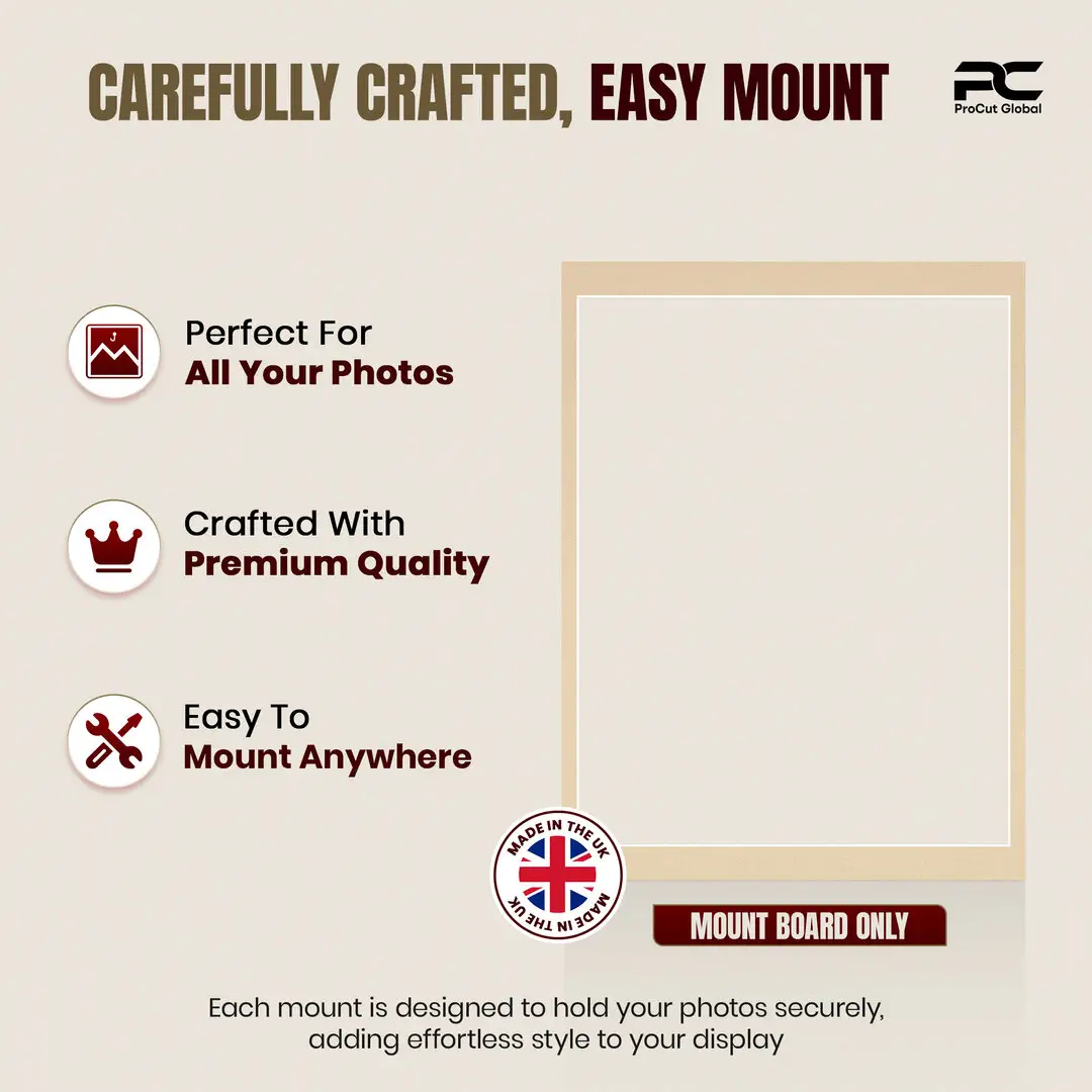 Ivory 16x12" Picture Mount With 14x11" Aperture | Acid-Free Picture Mount Board thumbnail 8