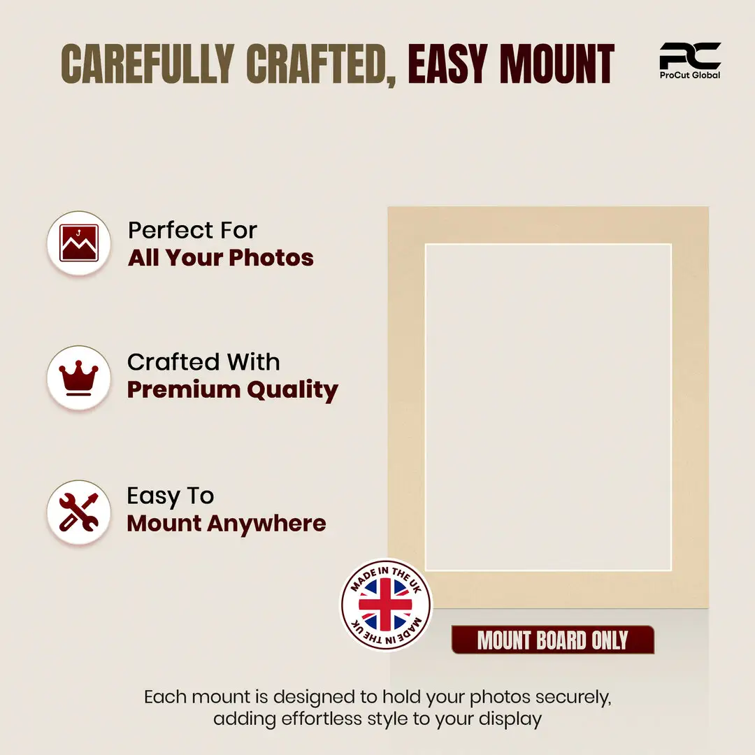 Ivory 20x16" Picture Mount With 16x12" Aperture | Acid-Free Mat Board For Photos & Artwork thumbnail 8