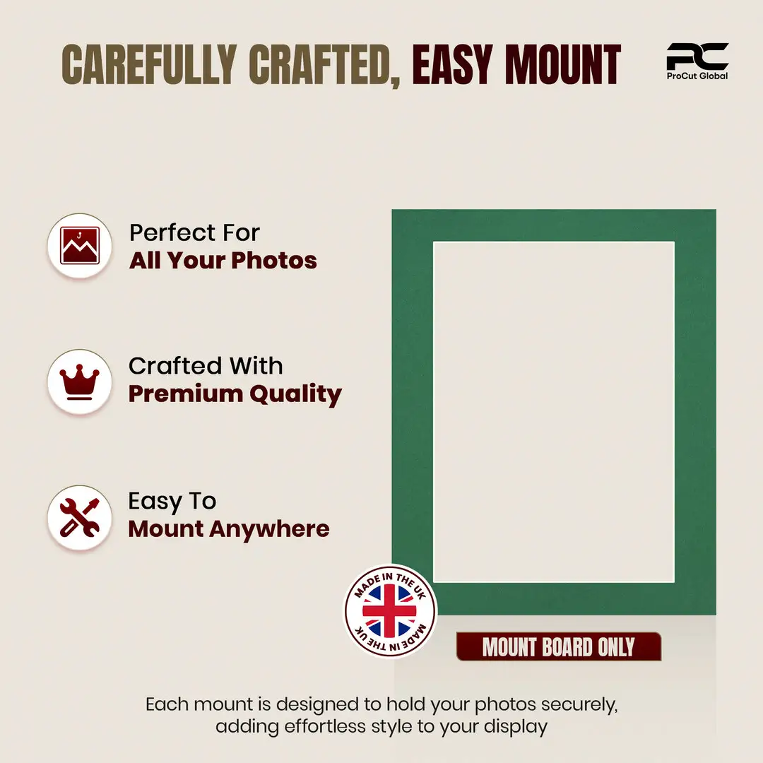 Emerald (Green) 20x16" Picture Mount With A3 Aperture | Acid-Free Mat Board For Photos & Artwork thumbnail 8