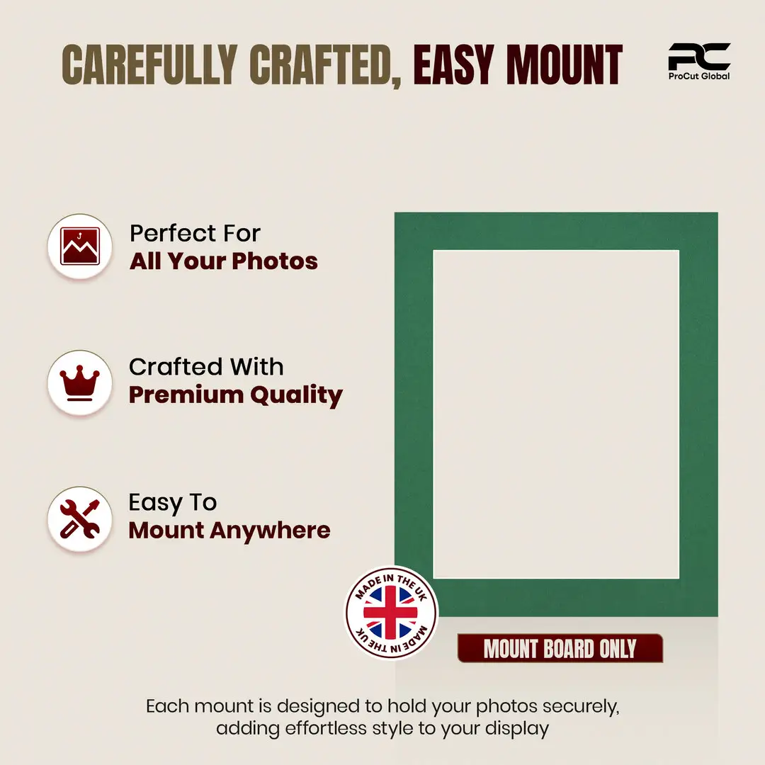 Emerald (Green) 50x40cm Picture Mount With 40x30cm Aperture | Acid-Free Mat Board For Photos & Artwork thumbnail 8