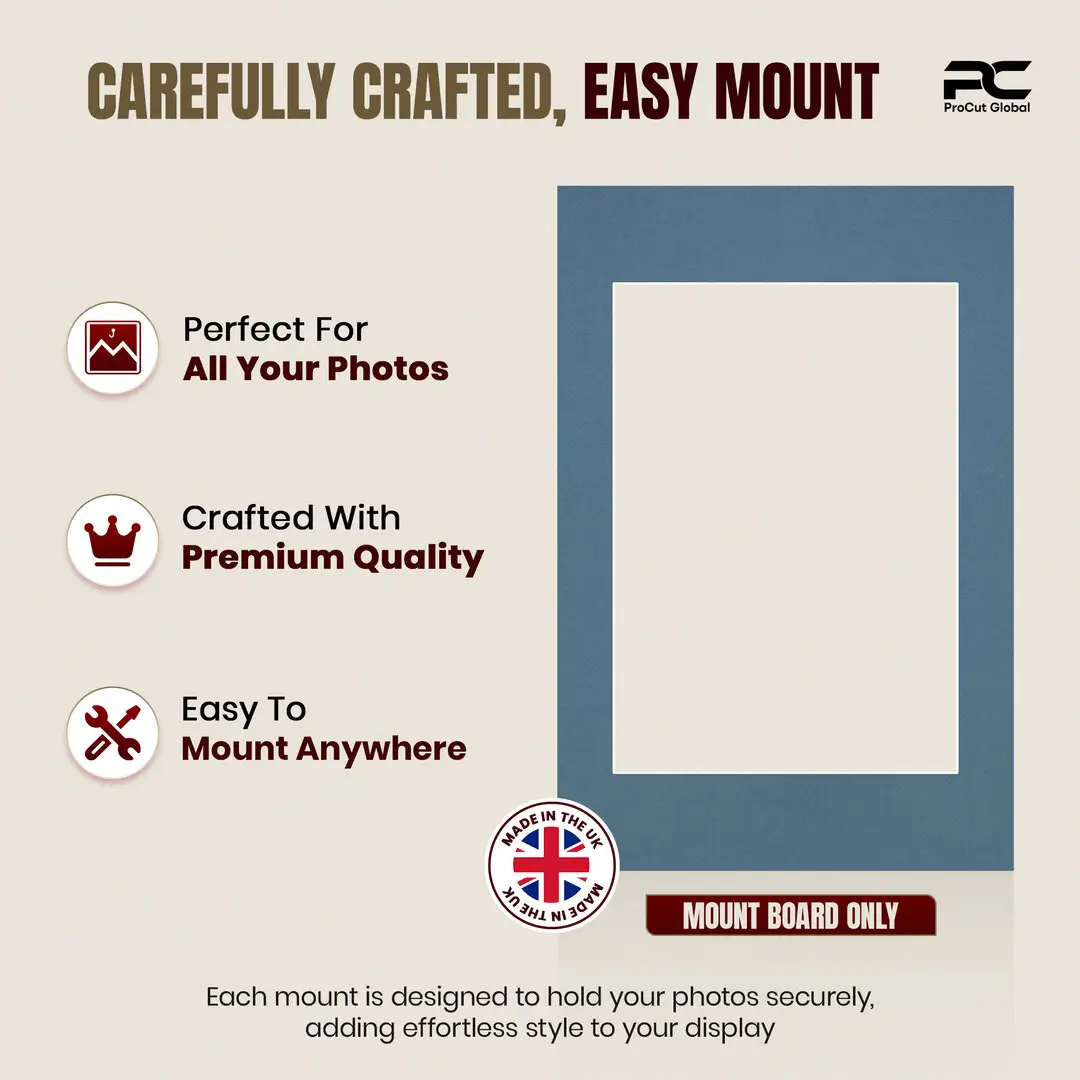 Pompador 60x40cm Picture Mount With A3 Aperture | Acid-Free Mat Board For Picture Frames thumbnail 8