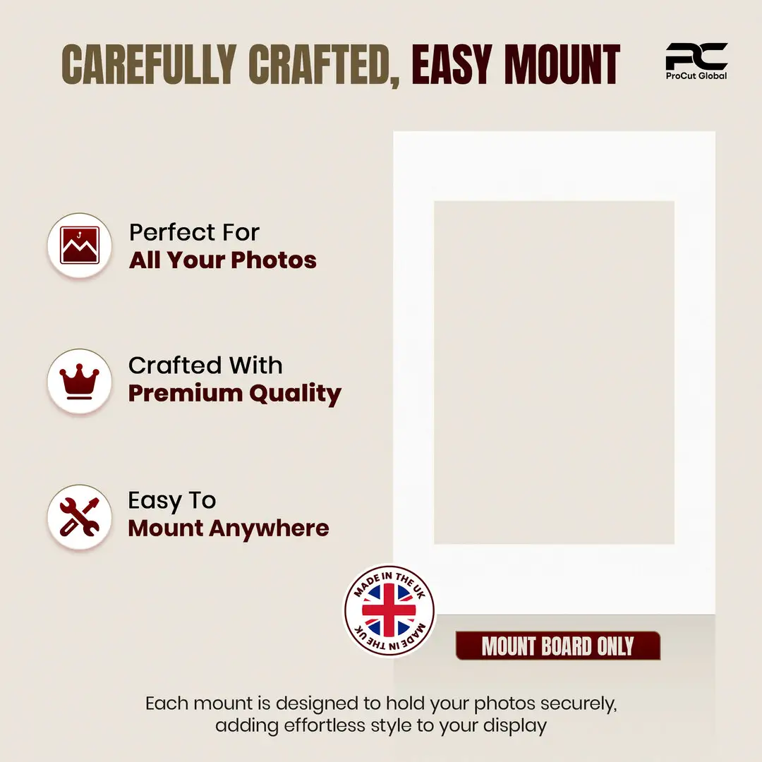 Ice White 60x40cm Picture Mount With A3 Aperture | Acid-Free Picture Mount Board thumbnail 8