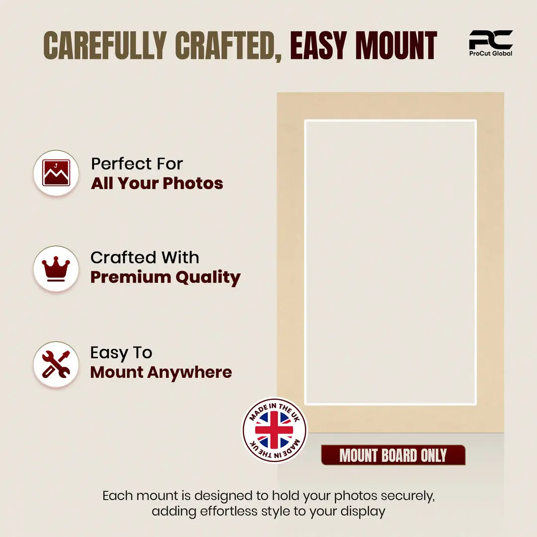 Ivory 6x4" Picture Mount With 5x3" Aperture | Acid-Free Picture Mount Board thumbnail 8