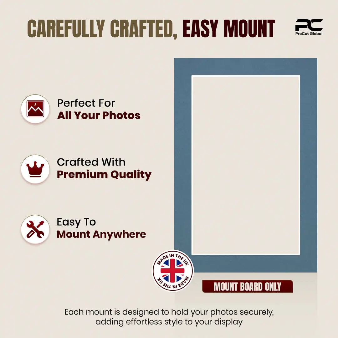 Pompador 6x4" Picture Mount With 5x3" Aperture | Acid-Free Mat Board For Picture Frames thumbnail 8
