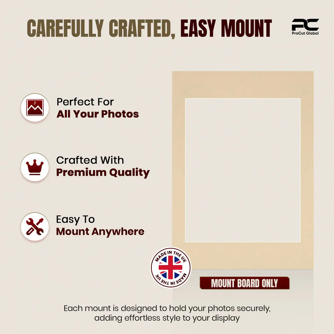 Ivory 70x50cm Picture Mount With 50x40cm Aperture | Acid-Free Mat Board For Picture Frames thumbnail 8