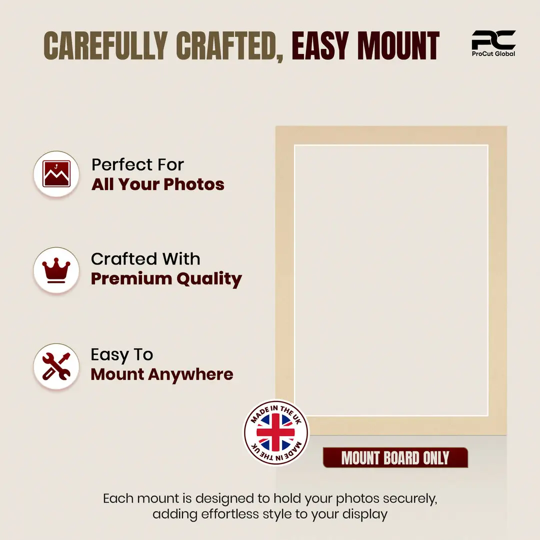 Ivory 70x50cm Picture Mount With 60x40cm Aperture | Acid-Free Picture Mount Board thumbnail 8