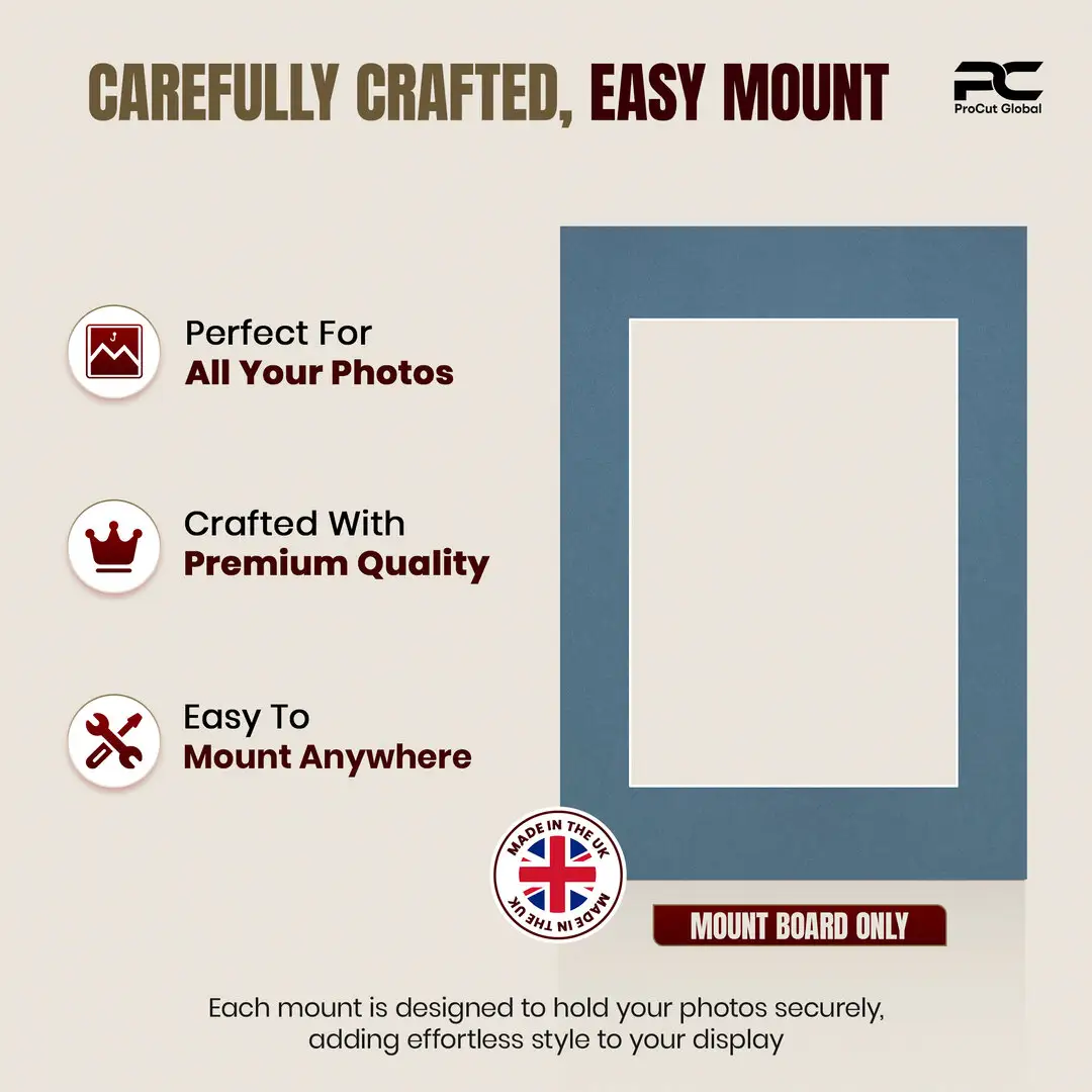 Pompador 7x5" Picture Mount With 5x3.5" Aperture | Acid-Free Picture Mount Board thumbnail 8
