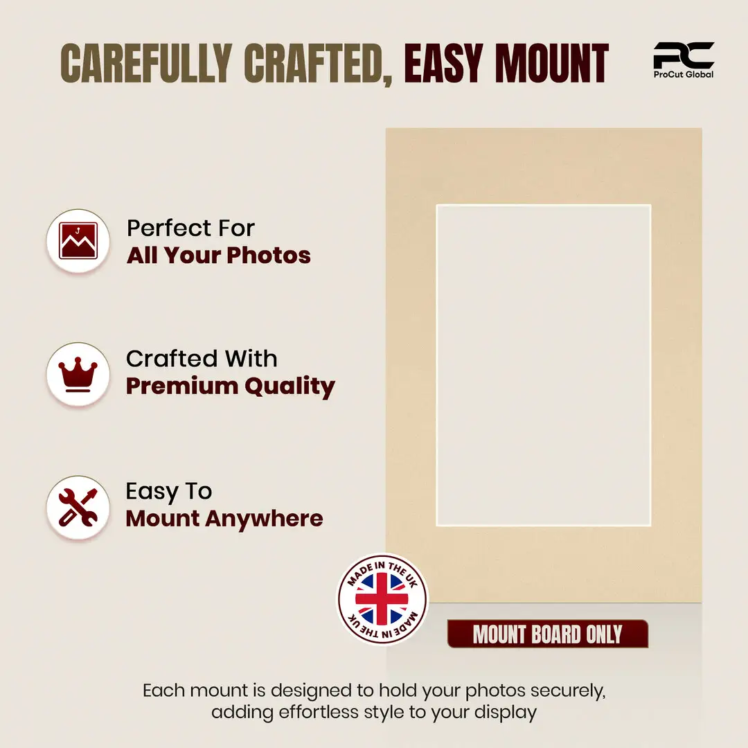 Ivory 90x60cm Picture Mount With 60x40cm Aperture | Acid-Free Mat Board For Picture Frames thumbnail 8