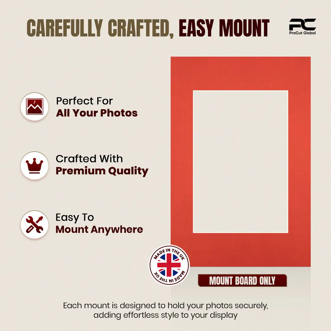 Poppy Red 90x60cm Picture Mount With 60x40cm Aperture | Acid-Free Mat Board For Photos & Artwork thumbnail 8