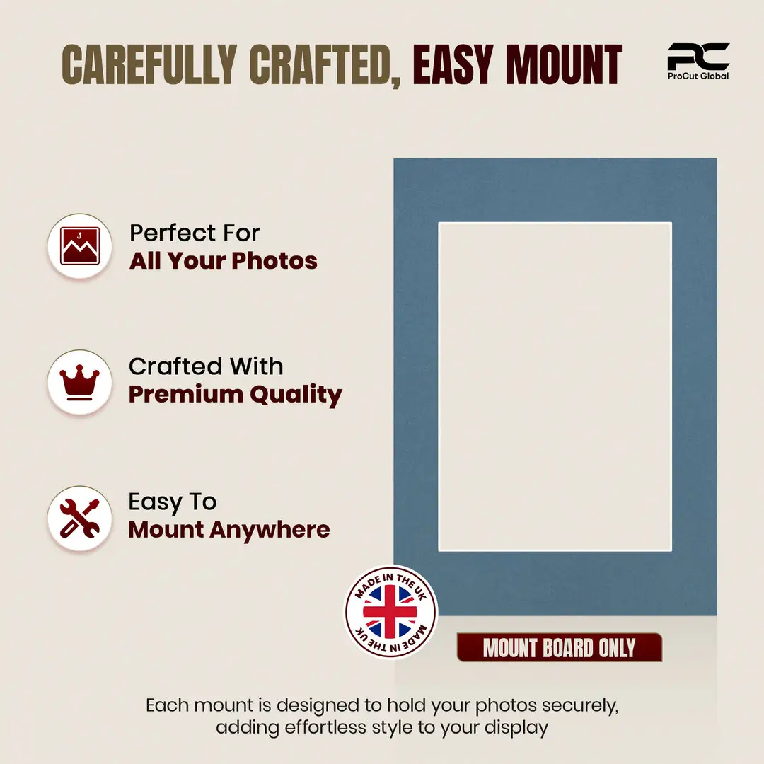 Pompador A1 Picture Mount With A2 Aperture | Acid-Free Mat Board For Picture Frames thumbnail 8