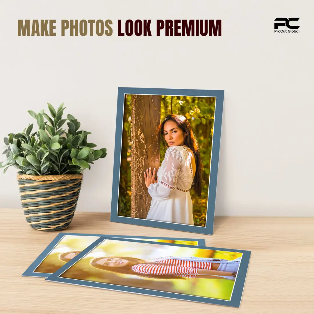 Pompador 100x70cm Picture Mount With 90x60cm Aperture | Acid-Free Picture Mount Board thumbnail 2