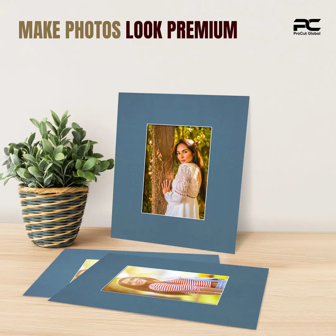 Pompador 10x8" Picture Mount With 6x4" Aperture | Acid-Free Mat Board For Picture Frames thumbnail 2