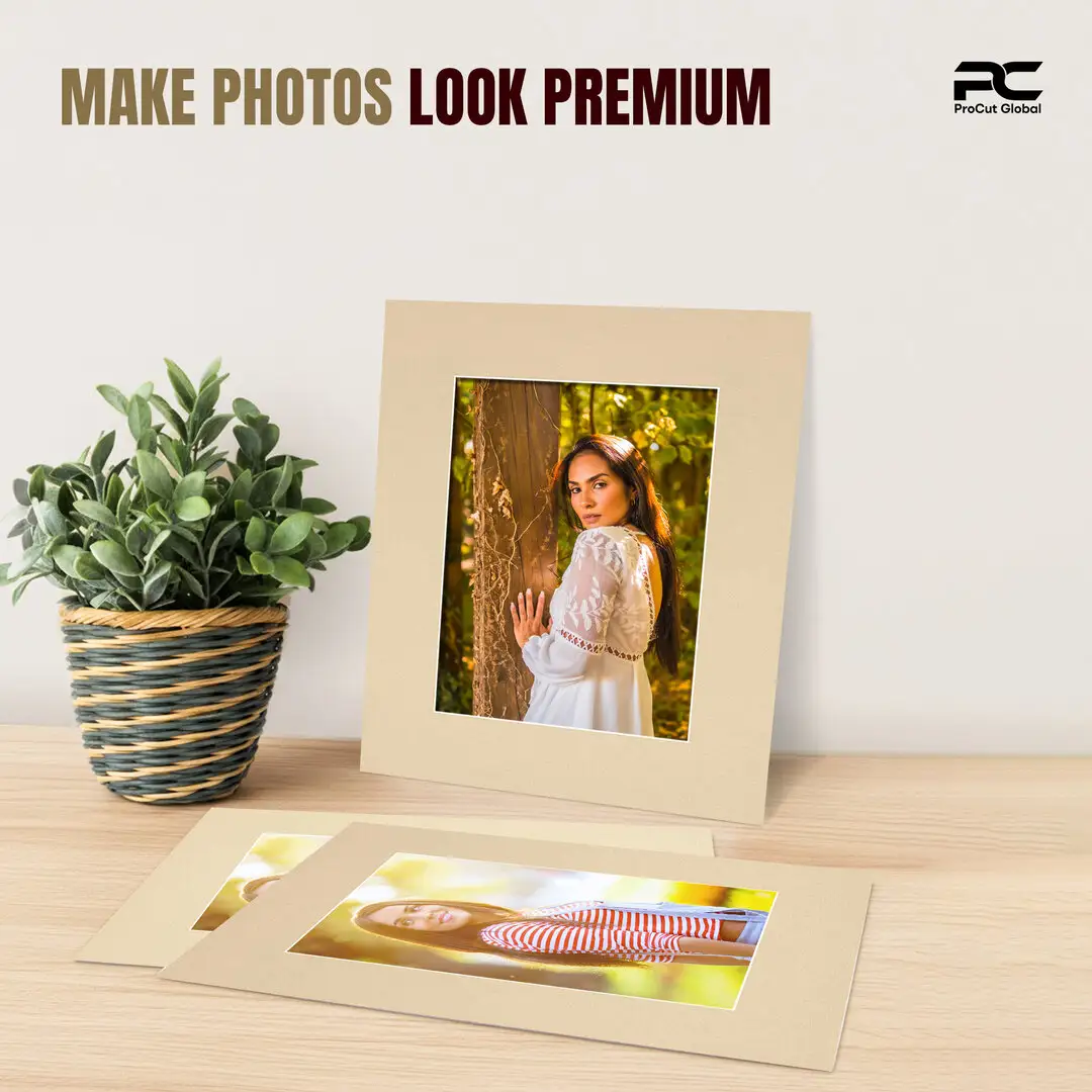 Ivory 10x8" Picture Mount With 7x5" Aperture | Acid-Free Picture Mount Board thumbnail 2