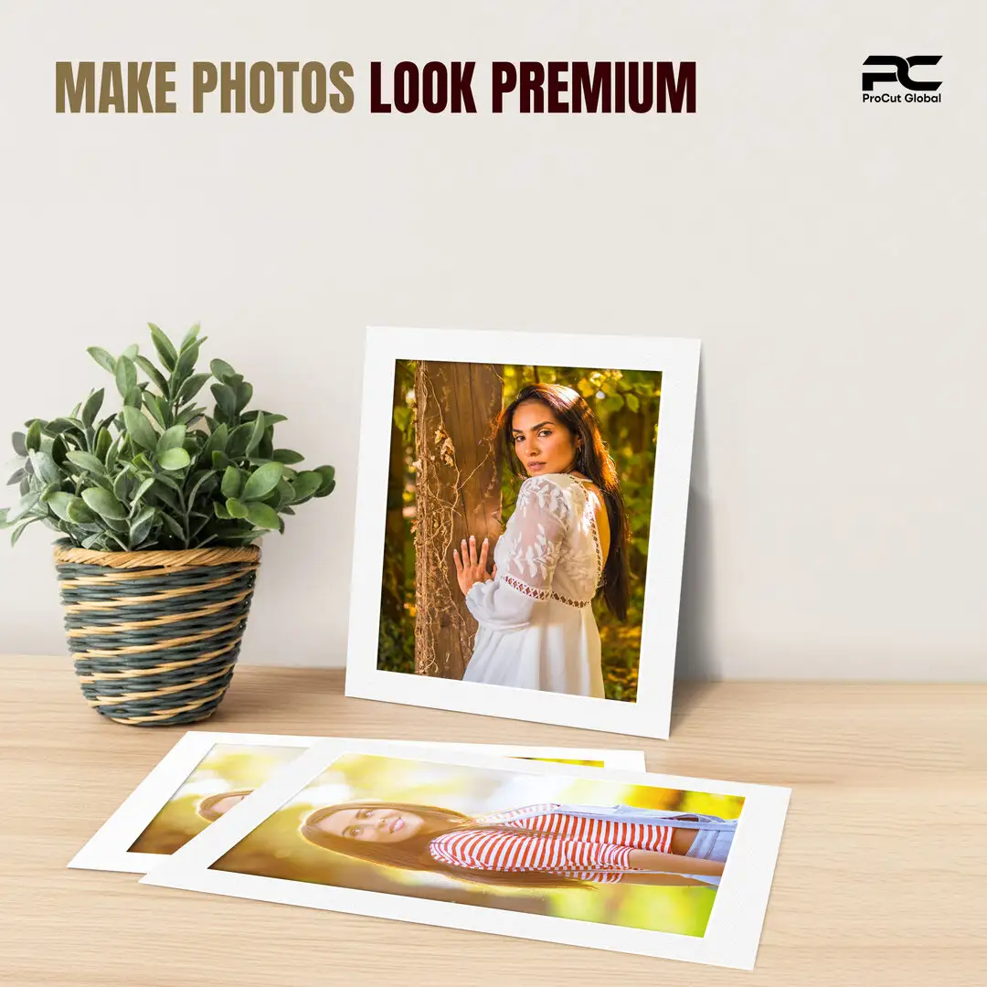 Ice White 12x10" Picture Mount With 10x8" Aperture | Acid-Free Mat Board For Photos & Artwork thumbnail 2