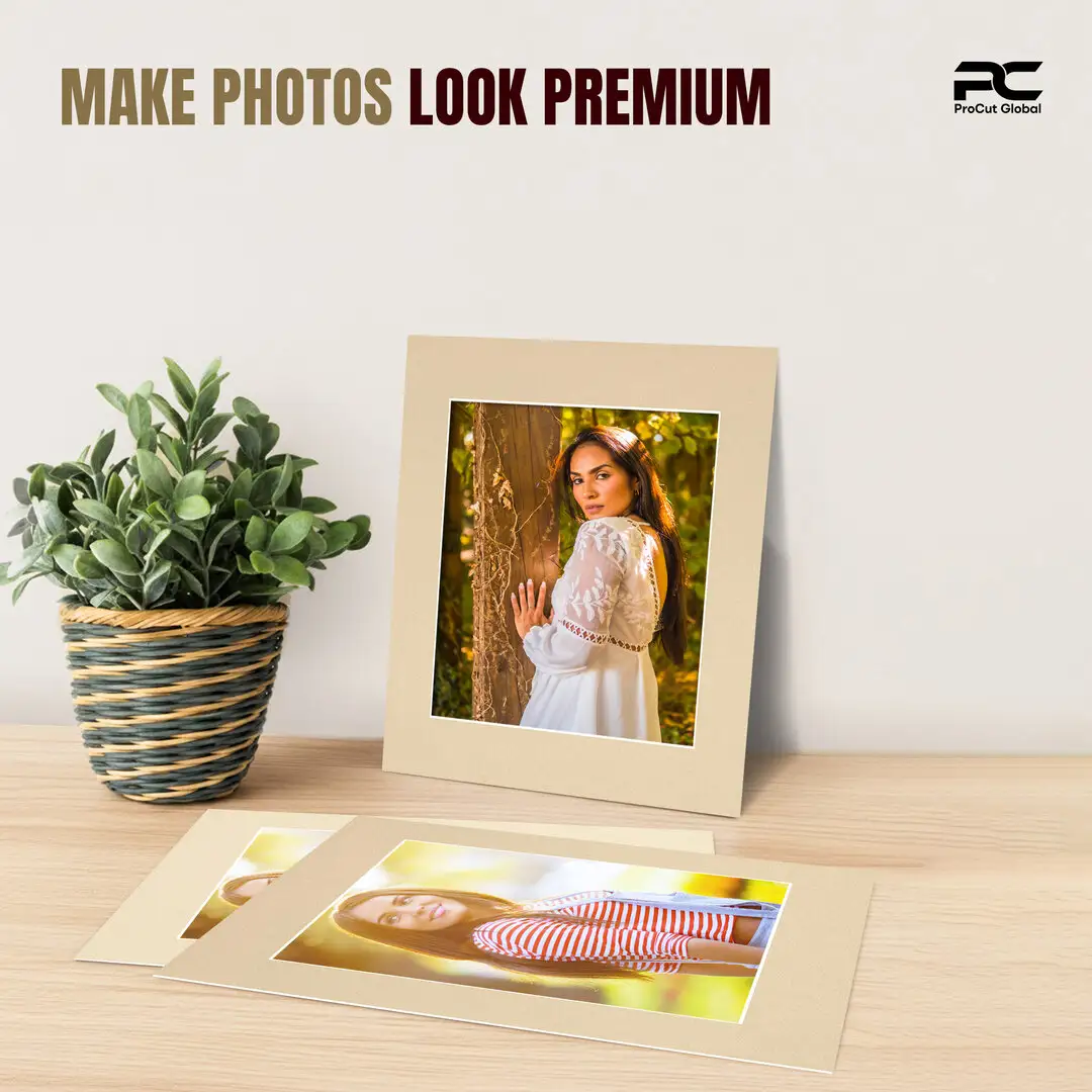 Ivory 14x11" Picture Mount With 10x8" Aperture | Acid-Free Mat Board For Photos & Artwork thumbnail 2