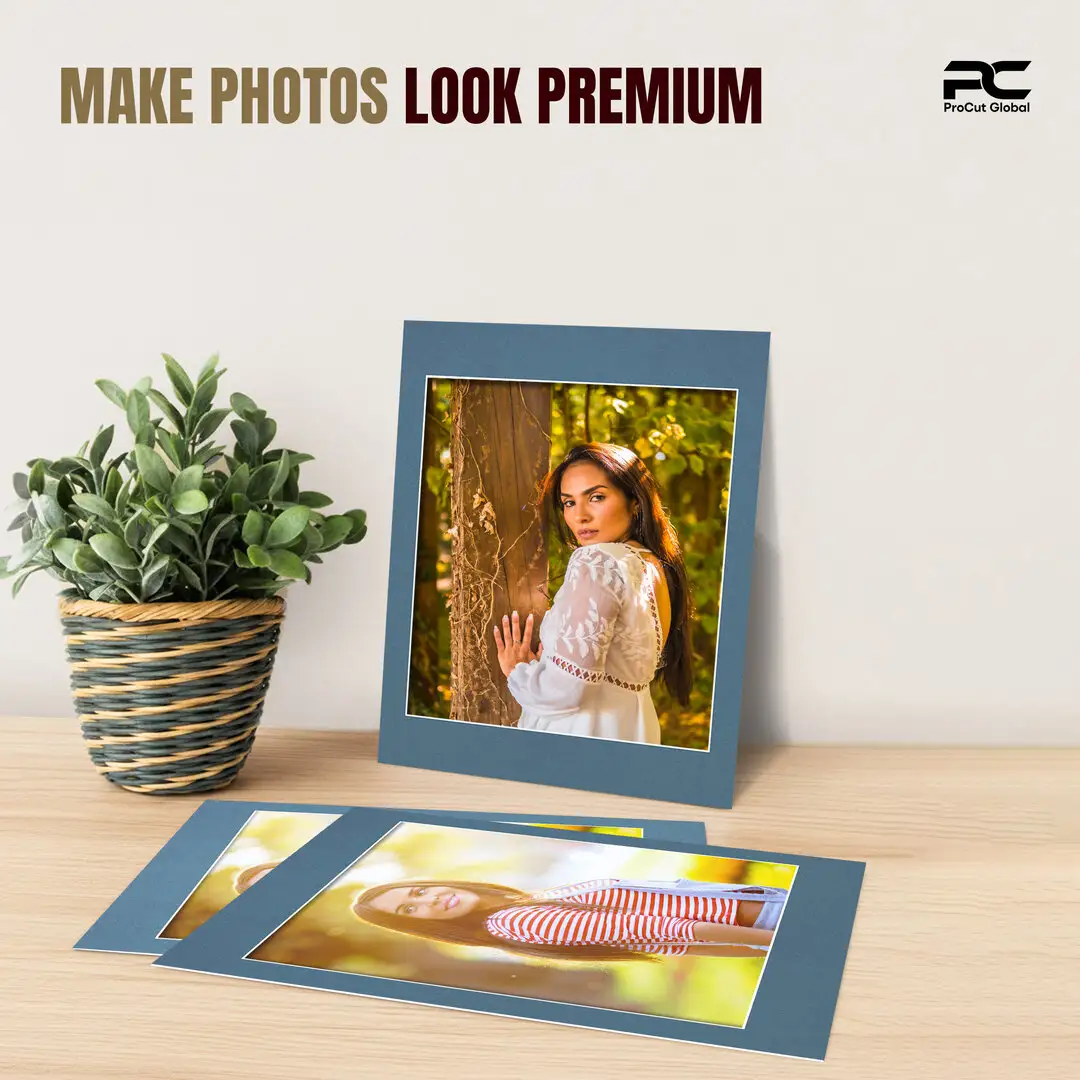 Pompador 16x12" Picture Mount With 12x10" Aperture | Acid-Free Picture Mount Board thumbnail 2