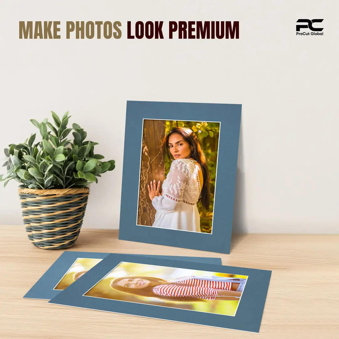 Pompador 16x12" Picture Mount With 12x8" Aperture | Acid-Free Picture Mount Board thumbnail 2