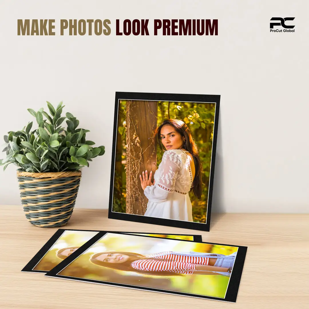 Black 16x12" Picture Mount With 14x11" Aperture | Acid-Free Mat Board For Picture Frames thumbnail 2