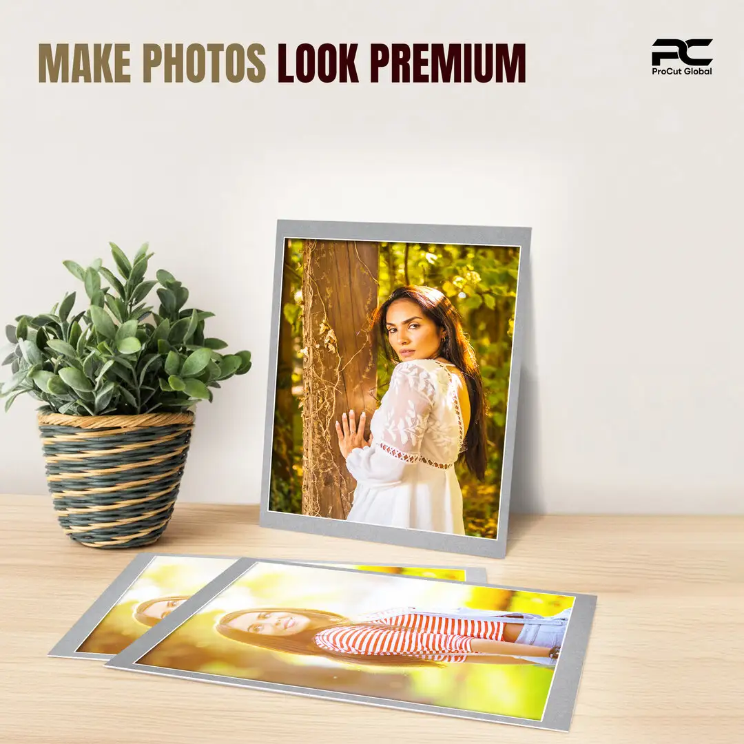 Silver 16x12" Picture Mount With 14x11" Aperture | Acid-Free Picture Mount Board thumbnail 2