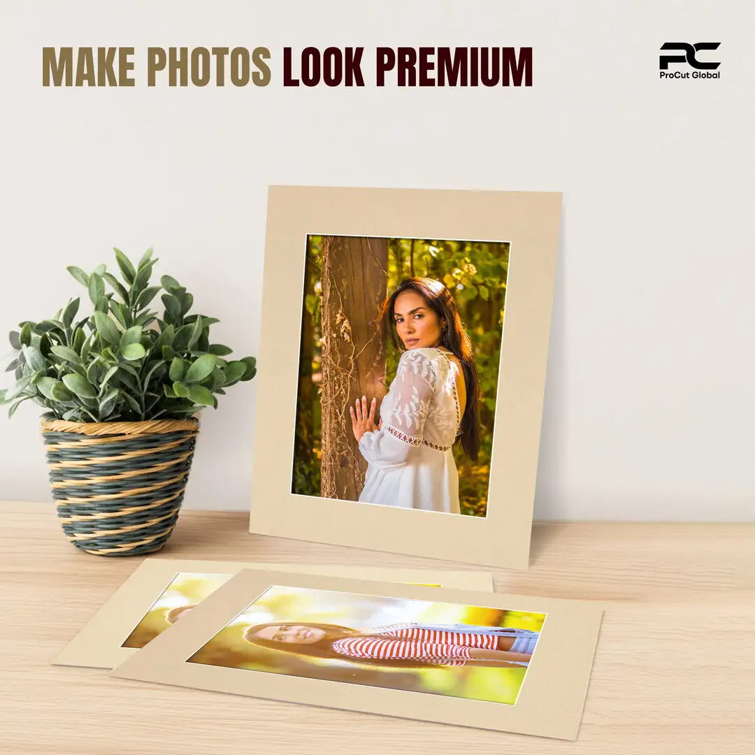Ivory 16x12" Picture Mount With A4 Aperture | Acid-Free Mat Board For Photos & Artwork thumbnail 2