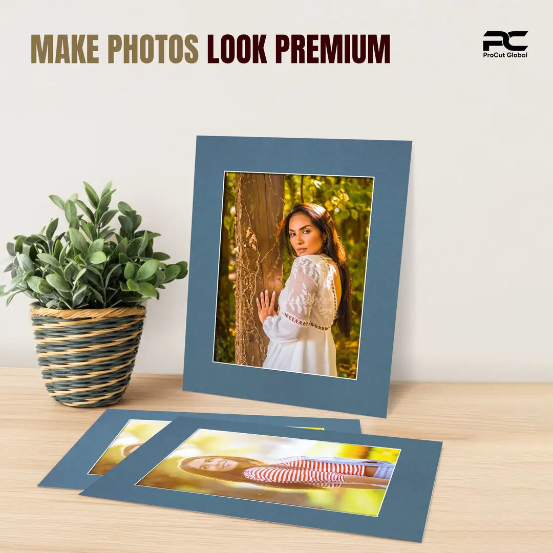 Pompador 16x12" Picture Mount With A4 Aperture | Acid-Free Picture Mount Board thumbnail 2
