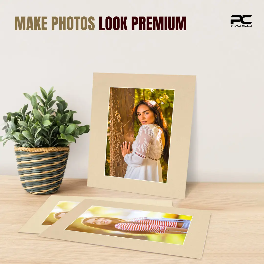 Ivory 20x16" Picture Mount With 15x10" Aperture | Acid-Free Picture Mount Board thumbnail 2