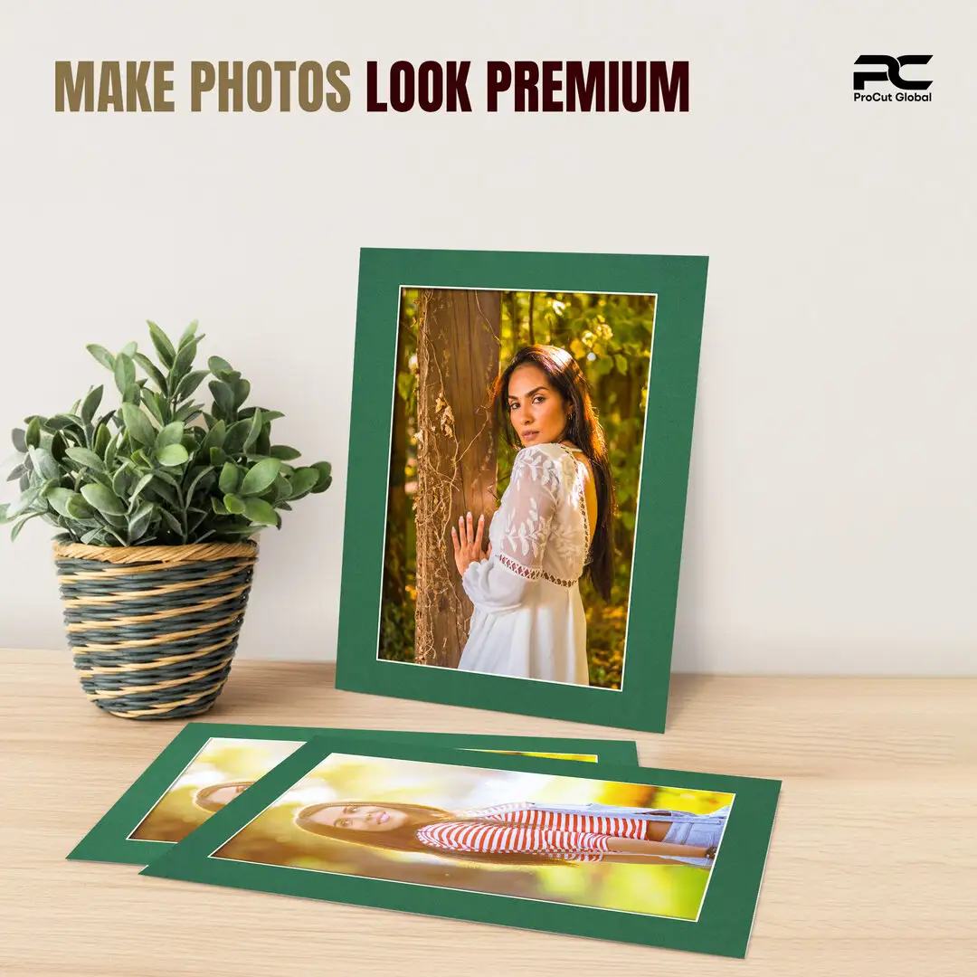 Emerald (Green) 20x16" Picture Mount With A3 Aperture | Acid-Free Mat Board For Photos & Artwork thumbnail 2