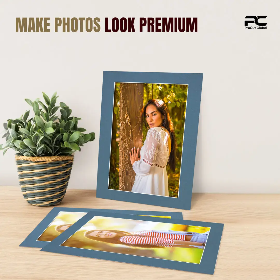 Pompador 20x16" Picture Mount With A3 Aperture | Acid-Free Mat Board For Picture Frames thumbnail 2