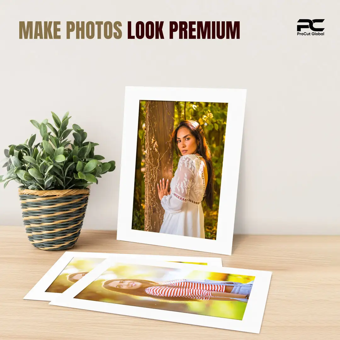 Ice White 20x16" Picture Mount With A3 Aperture | Acid-Free Mat Board For Photos & Artwork thumbnail 2