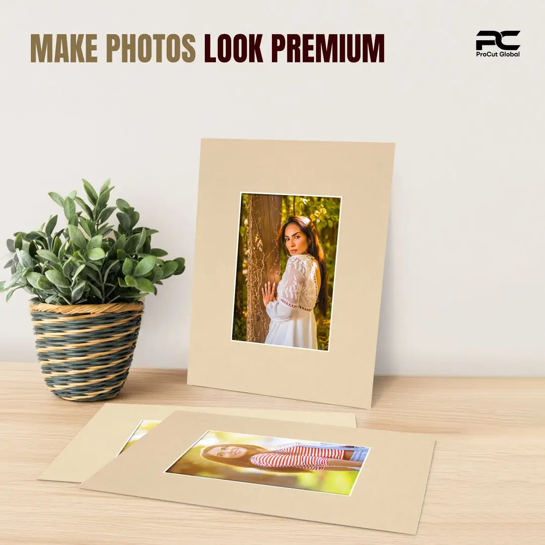 Ivory 20x16" Picture Mount With A4 Aperture | Acid-Free Mat Board For Picture Frames thumbnail 2