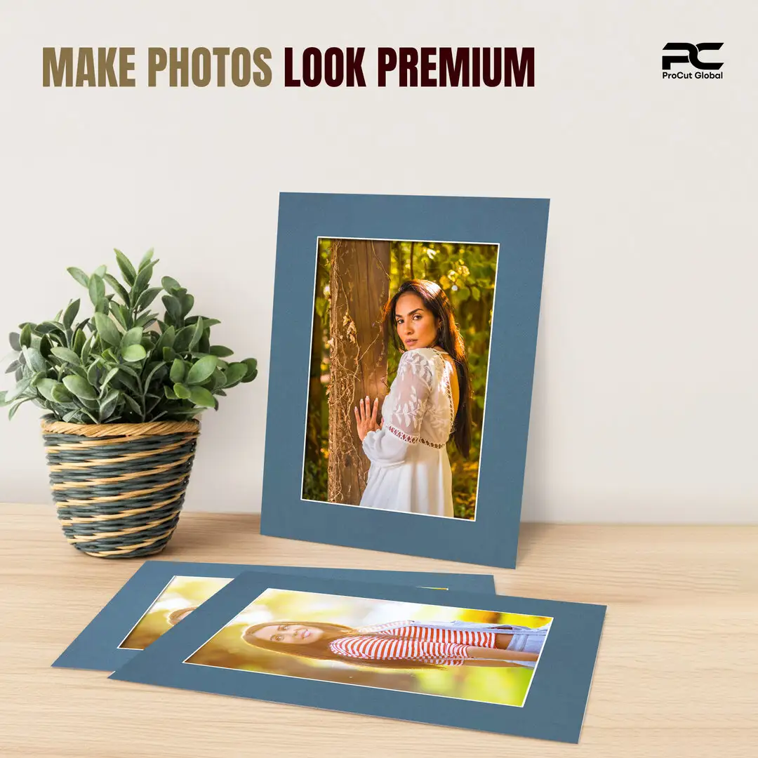 Pompador 24x18" Picture Mount With 18x12" Aperture | Acid-Free Mat Board For Photos & Artwork thumbnail 2