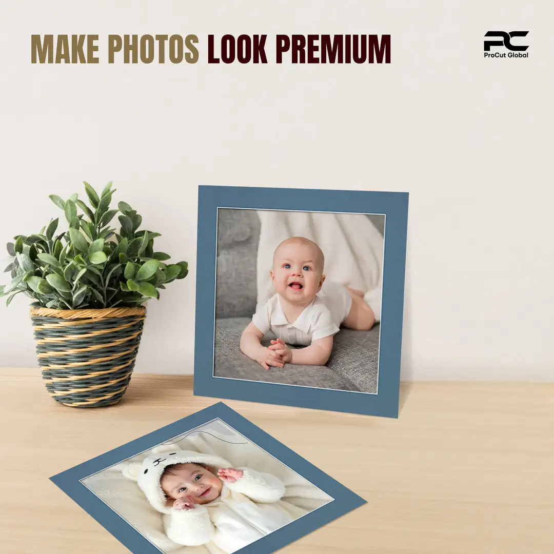 Pompador 50x50cm Picture Mount With 40x40cm Aperture | Acid-Free Picture Mount Board thumbnail 2